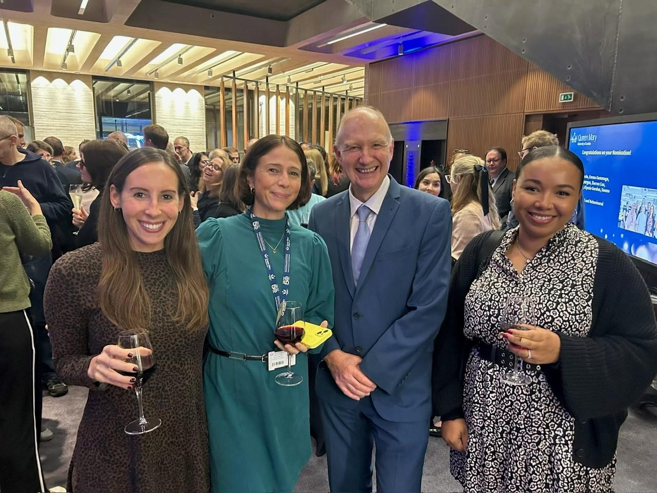 The School of Economics and Finance Apprenticeship team with Sir Colin Bailey, Queen Mary's Prinicipal