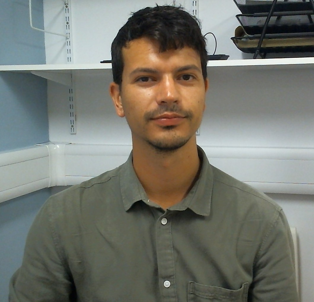 Andre Elston wearing a grey shirt looking at the camera.