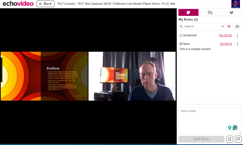 Screenshot of the Q-Review Liver player remote interface