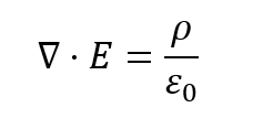 A mathematical equation showing Gauss's Law