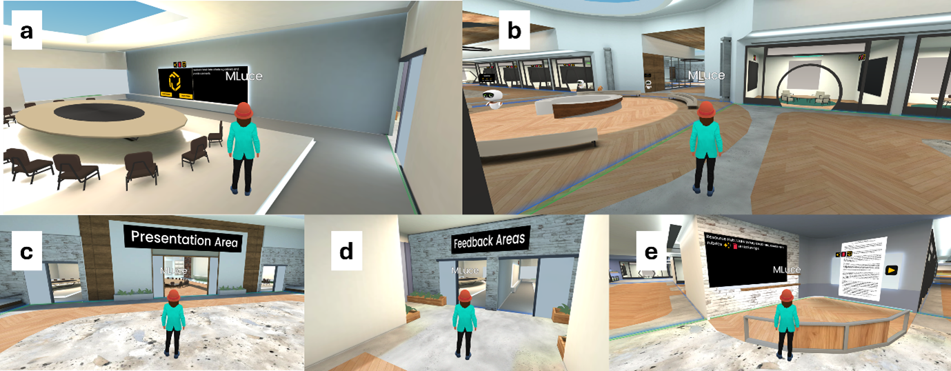 Metaverse screen shot of a functional large convention centre