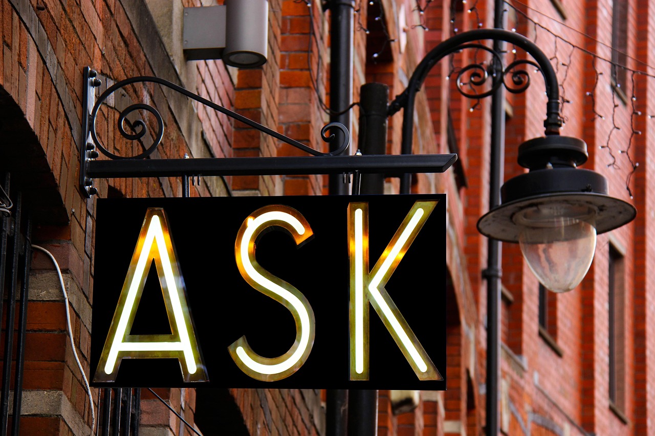 Ask photo image by Dean Moriarty from Pixabay