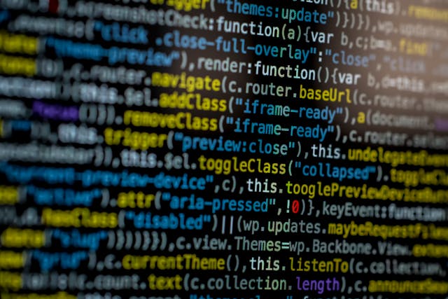 A screen full of computer code