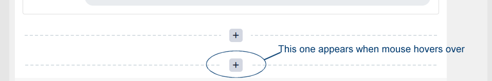 Plus sign to add a new section