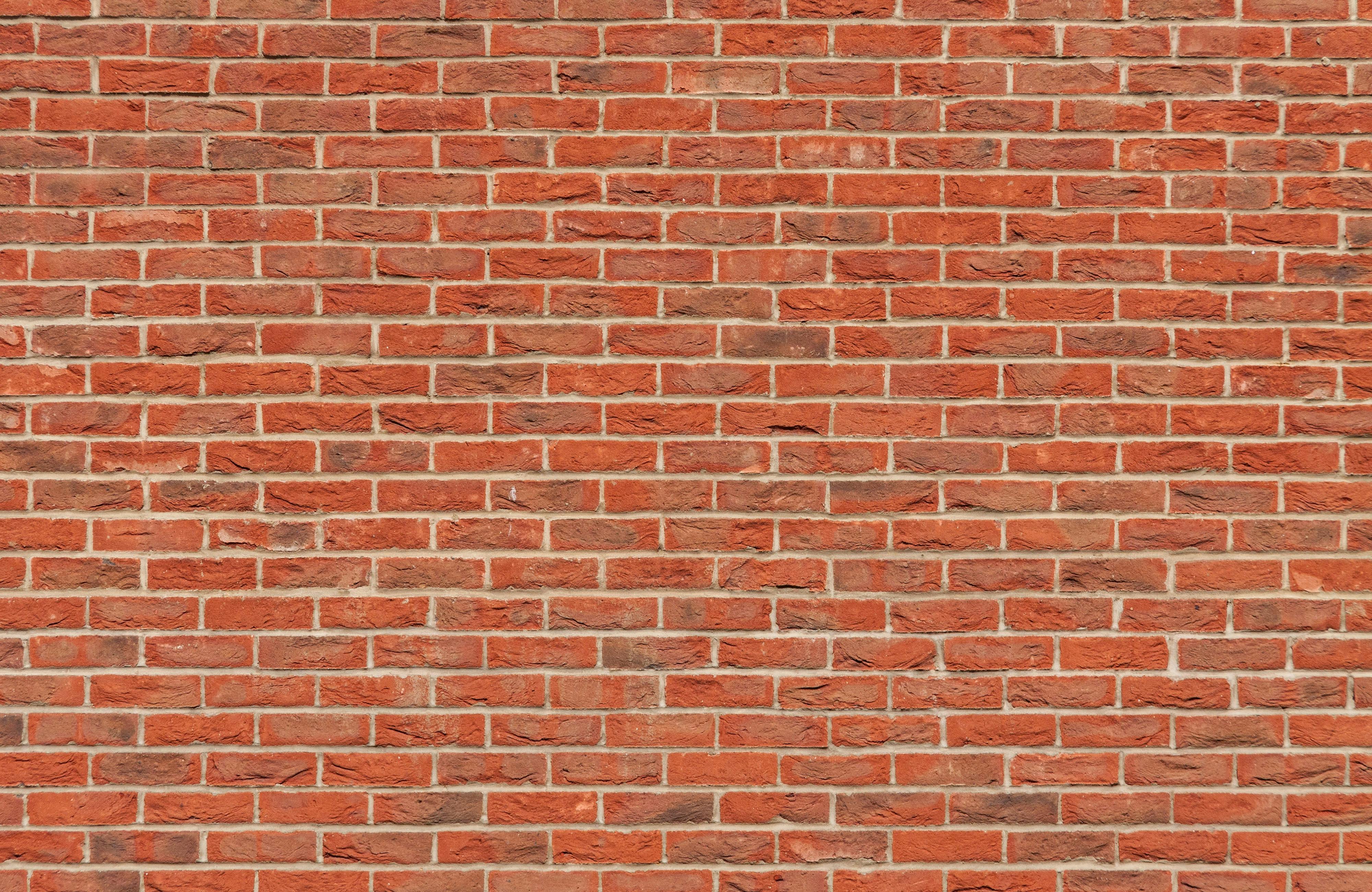 An external red brick wall