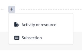New subsections option